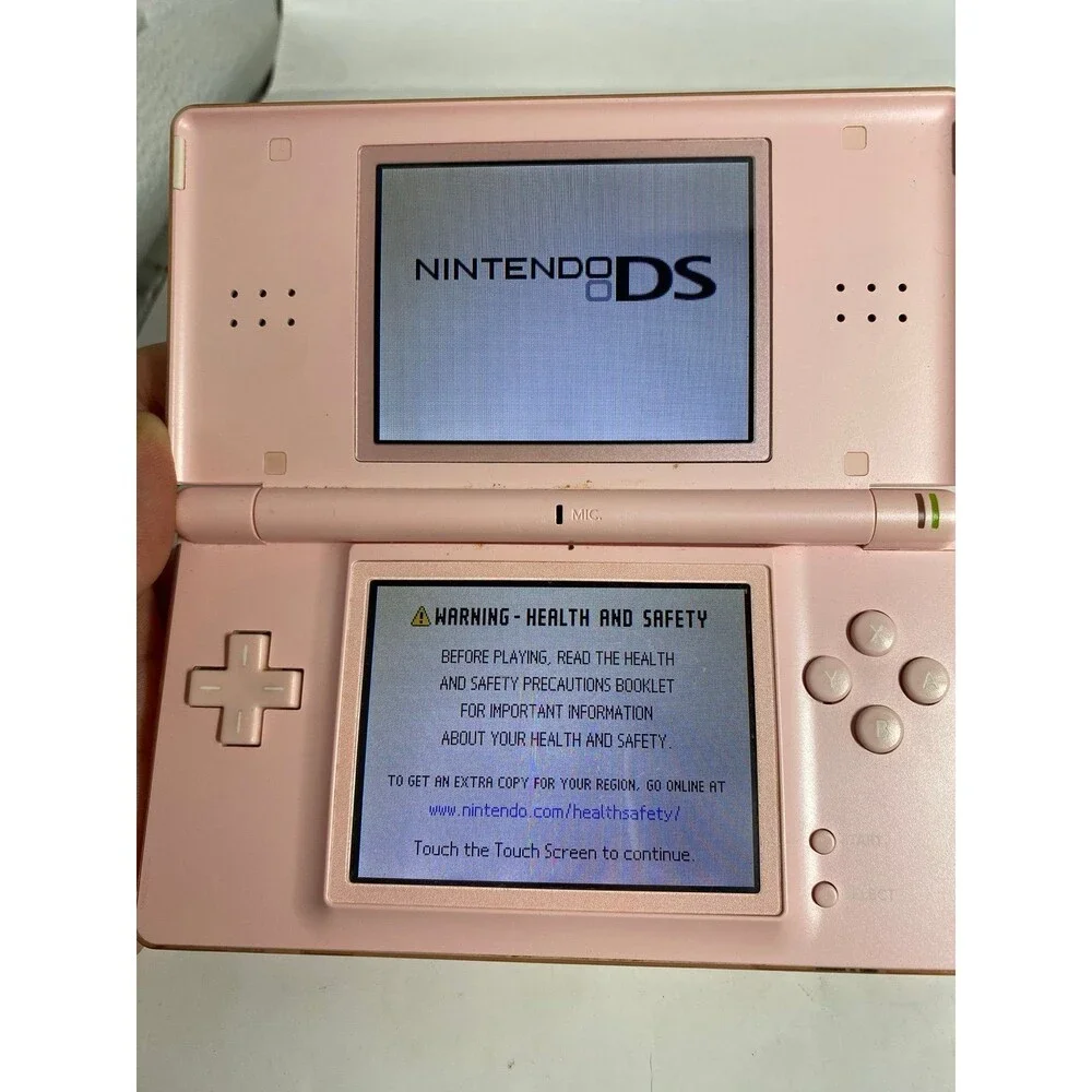 Nintendo DS Lite Coral Pink Handheld Console System Tested Working
